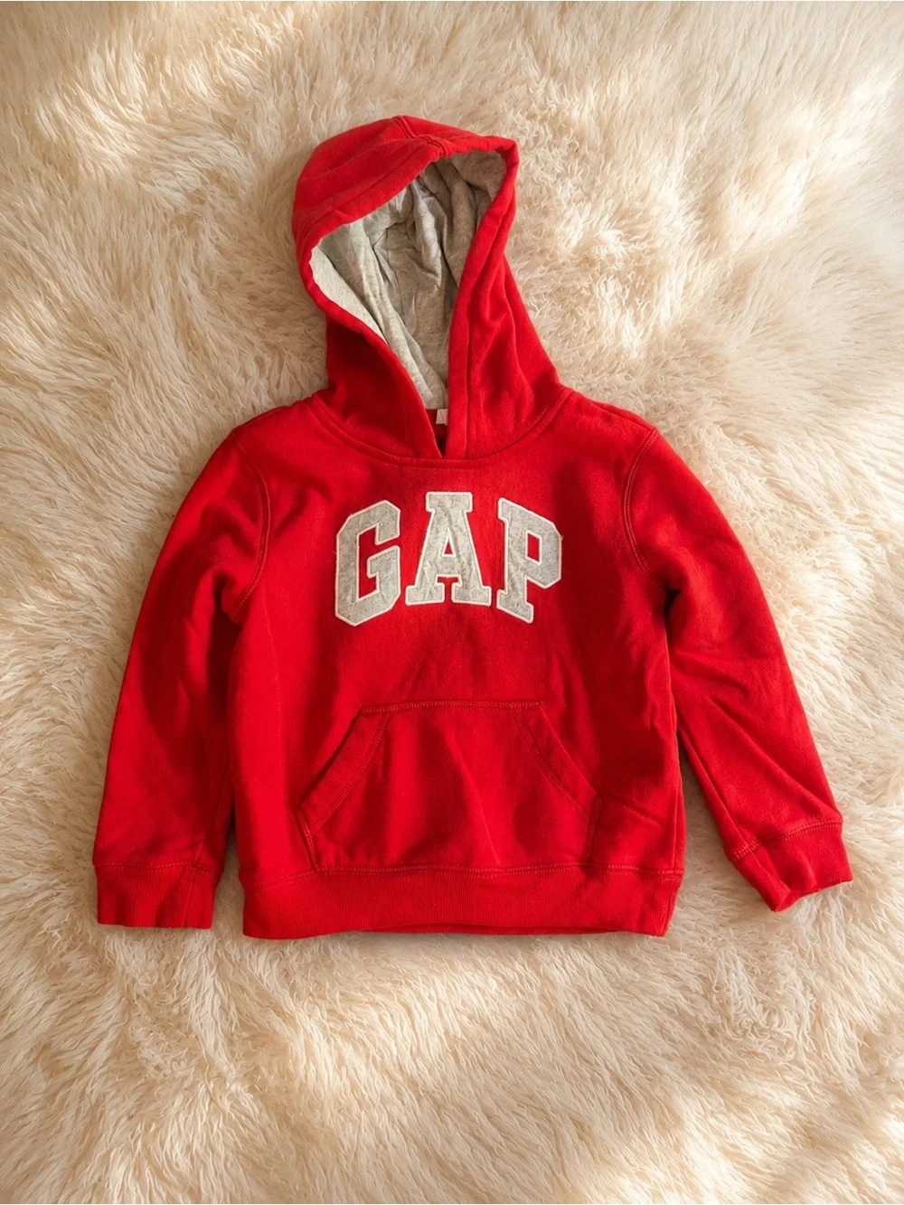 GAP Red Pullover Hoodie with Contrasting Logo